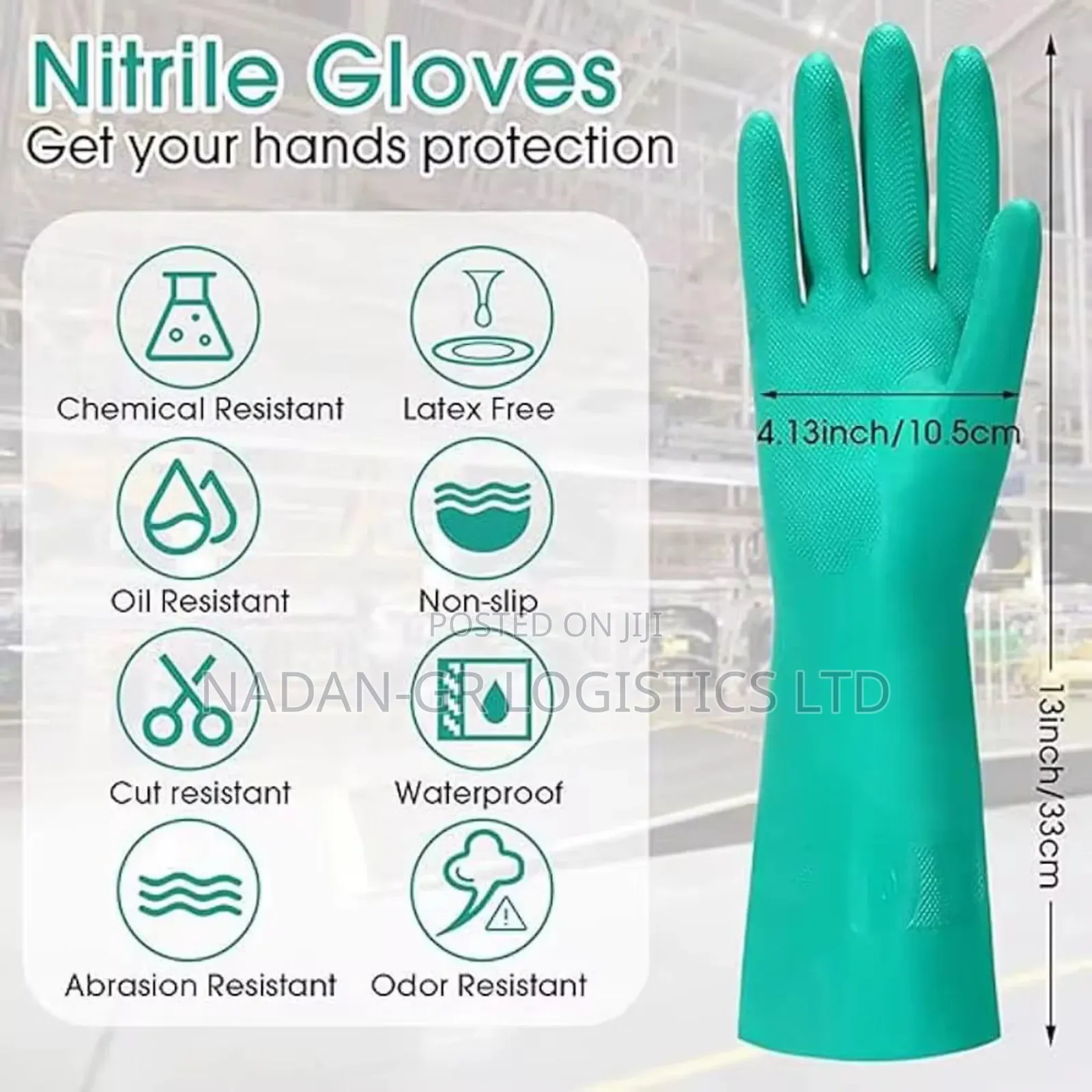Nitrile Gloves ( Green)