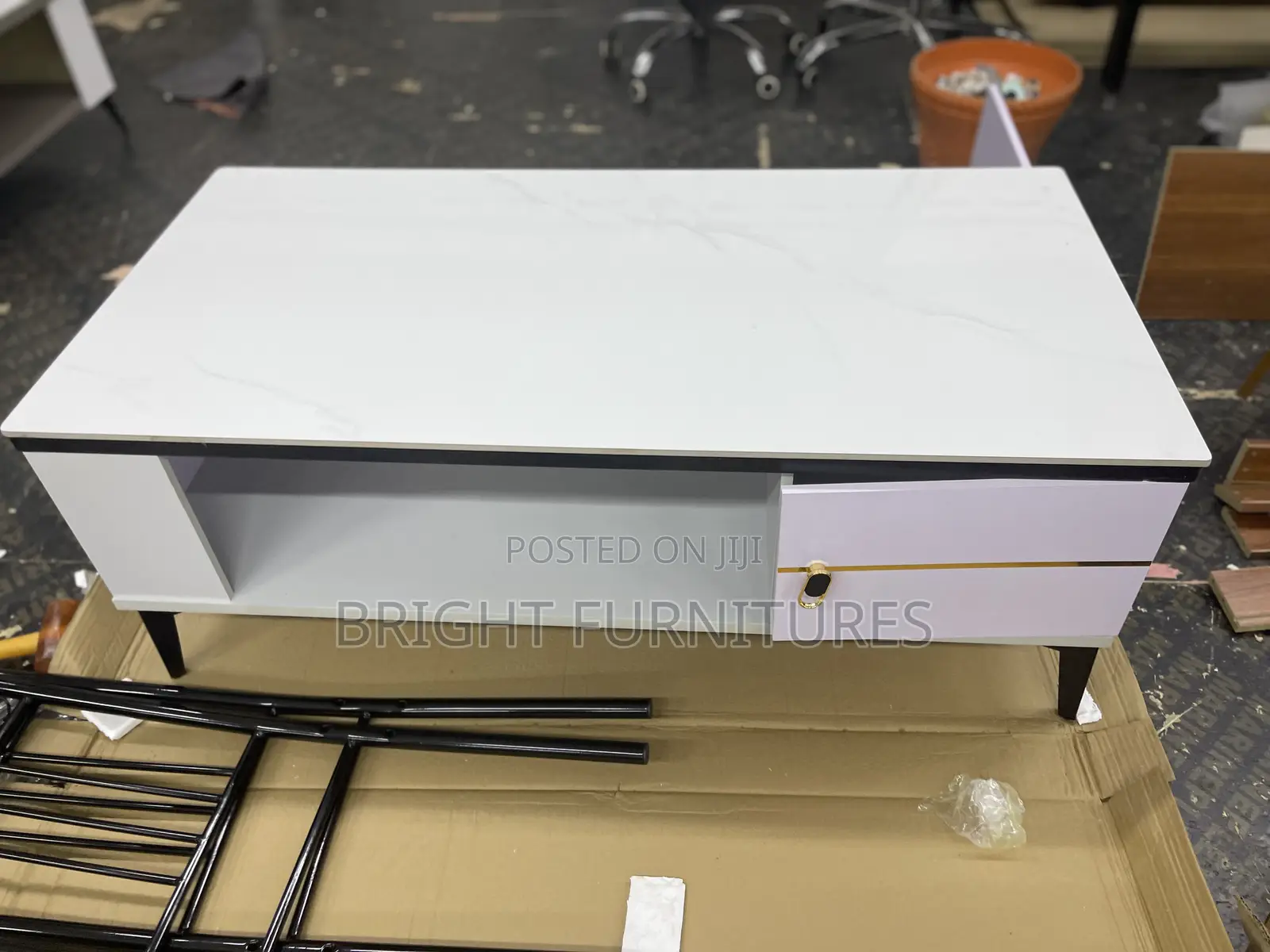 Center Table With Double Sided Drawers