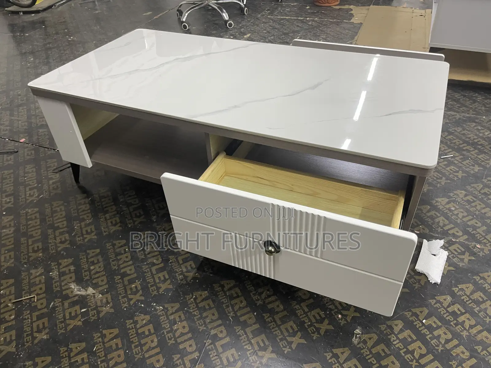 Center Table With Double Sided Drawers