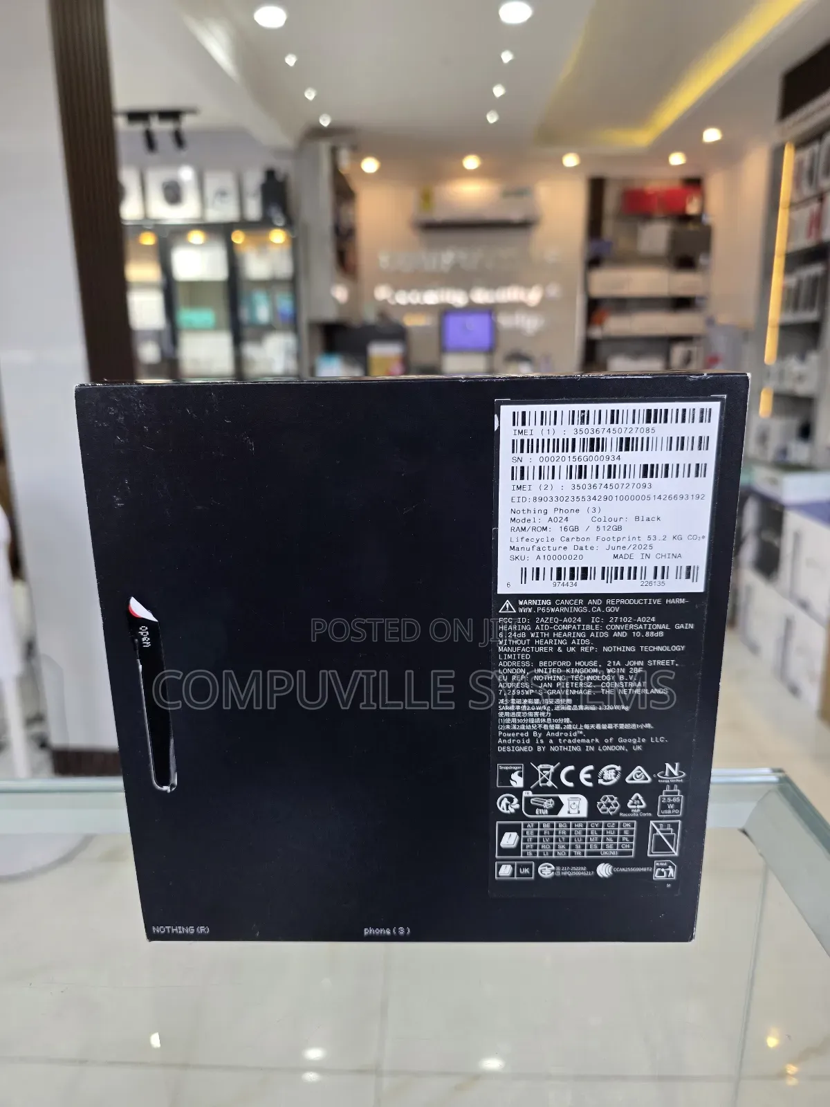 New Nothing Phone 3 512 GB Black