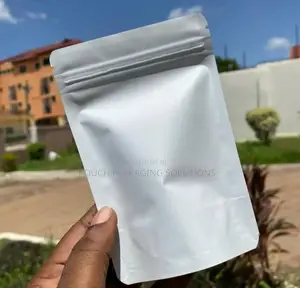 Matte White Windowless Foil Pouches