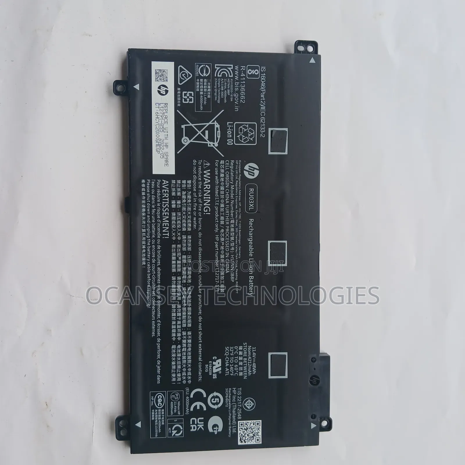 Hp Original Ru03xl Battery for Probook X360 11 G3 G4 G5 G6 440 G1