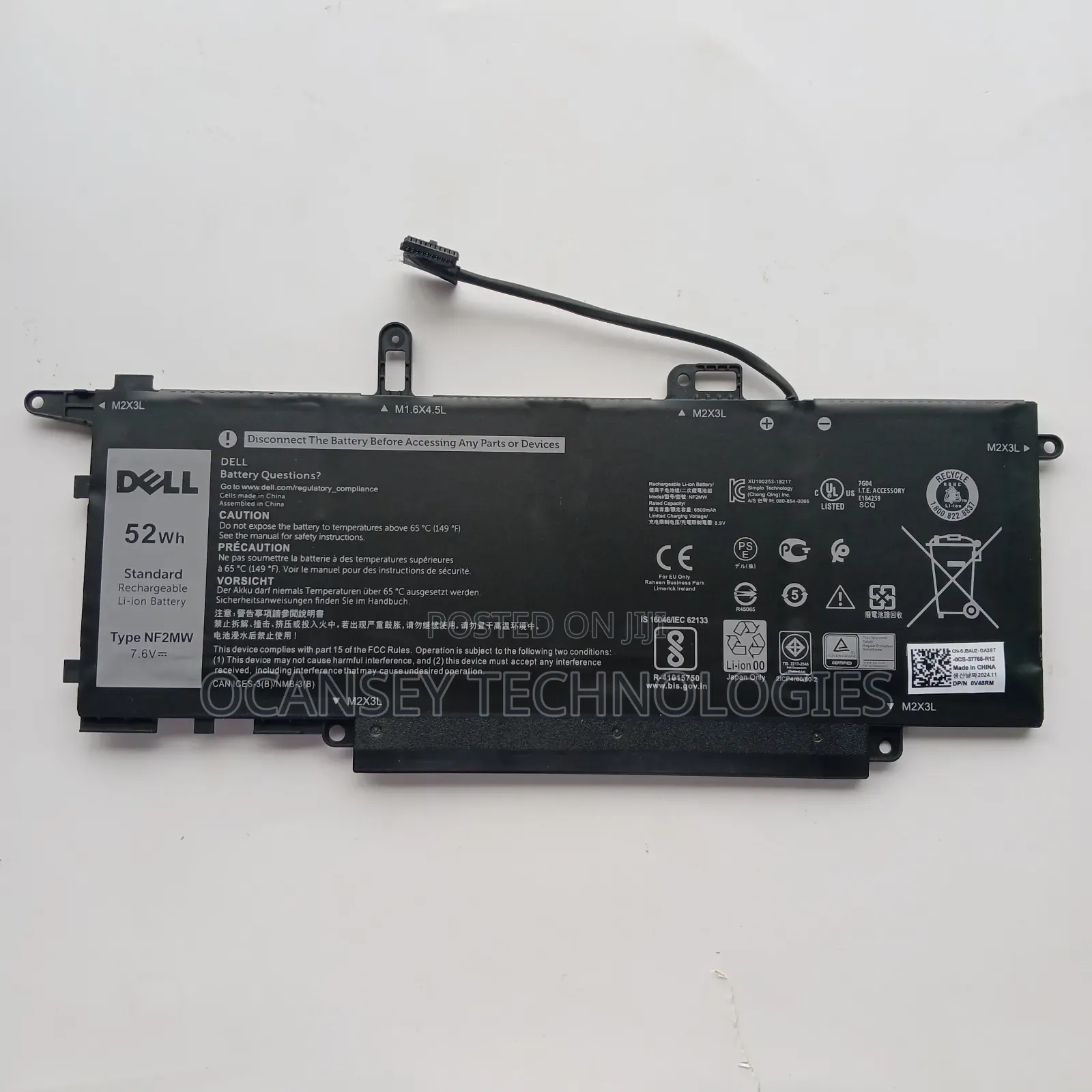 Original Dell Nf2mw Battery For Latitude 7400 2-in-1 / 9410 2-in-1