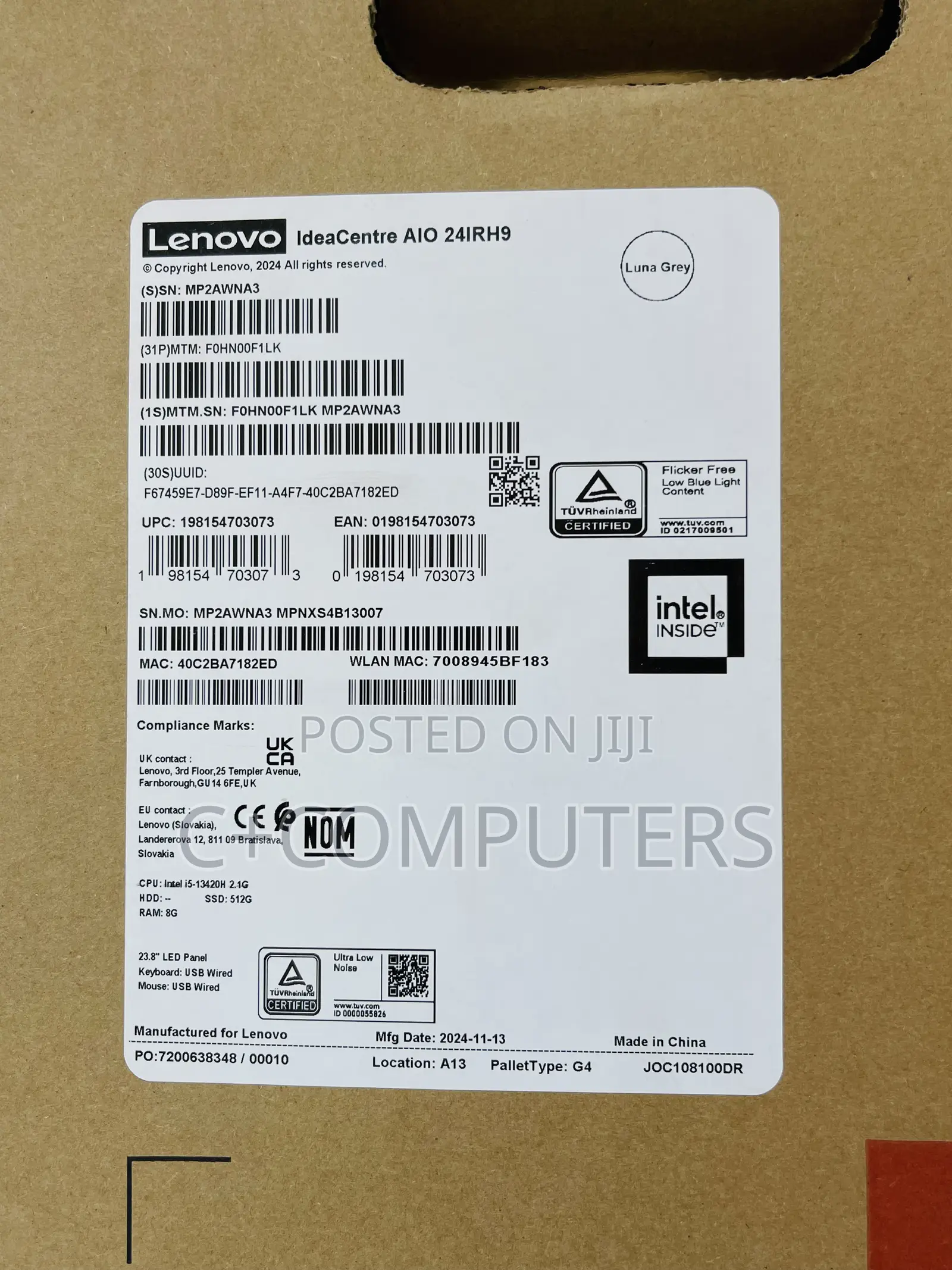 New Desktop Computer Lenovo 8GB Intel Core i5 SSD 512GB
