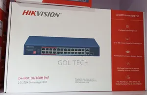 Hikvision 24-Port Poe Switch Unmanaged Poe Switch 300m Long Range