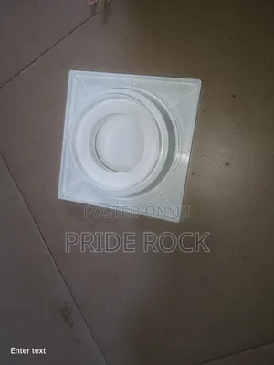 Plastic Floor Drain 4*3*2, White and Grey