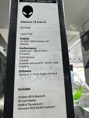 New Laptop Alienware 18 Area-51 32GB Intel Core Ultra 9 SSD 2T