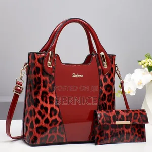 Stylish Leopard Print Handbag With Matching Wallet