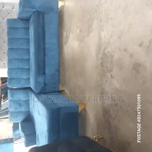 Sectional L Shape Sofa Blue Black  With A Table