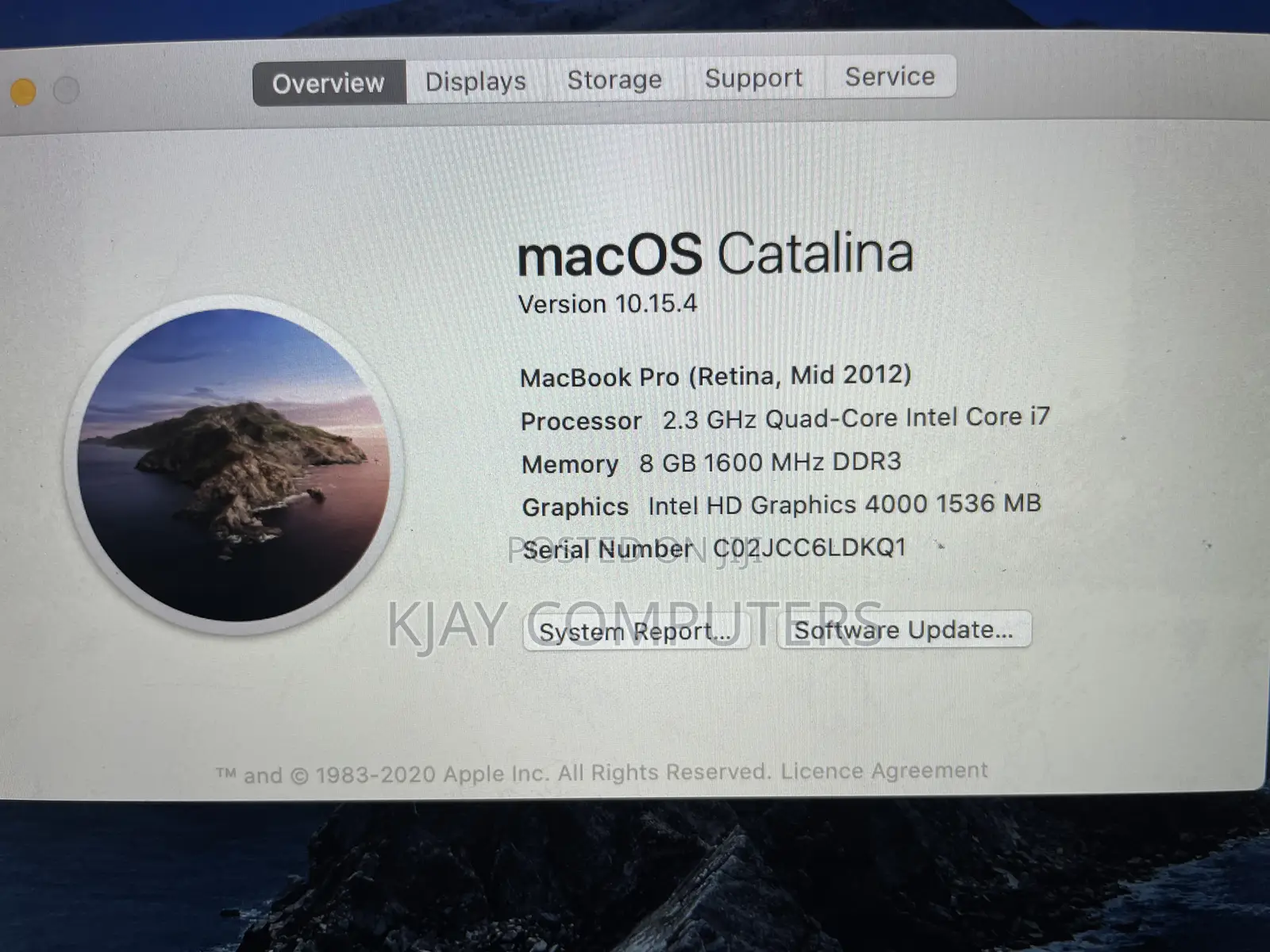 Laptop Apple MacBook Pro 2012 8GB Intel Core i7 SSD 256GB