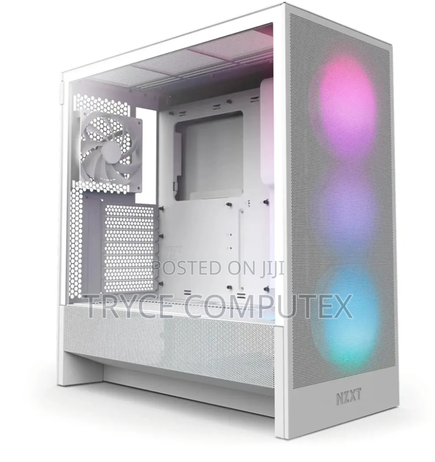 White RGB NZXT H5 Flow Pc Case