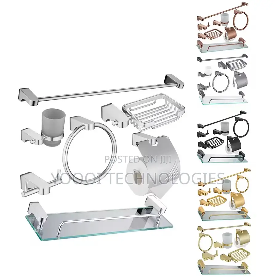 Chrome Towel Rack Bathroom Accessories Set