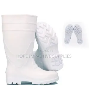 Quality White Wellington Boots<>Non Steel Toe.