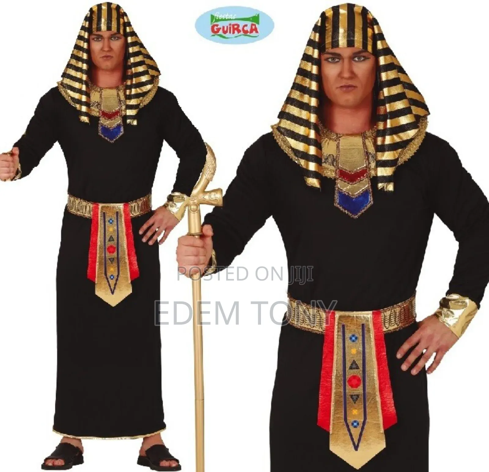 Mens Egyptian Pharaoh Fancy Dress Costume Men