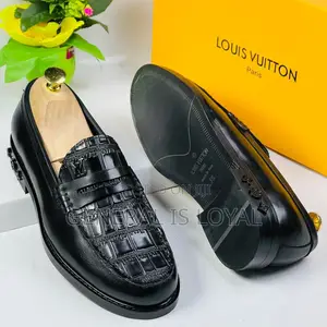 Louis Vuitton Black Classic Men Loafers Shoe