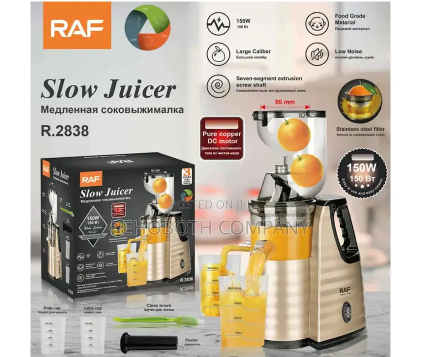 Raf Slow Juicer R.2838 150w | Juice Extractor