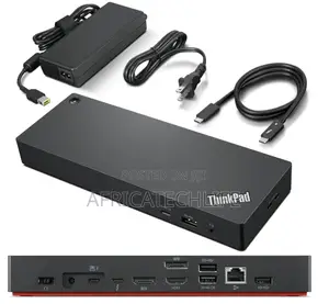 Lenovo Thinkpad Thunderbolt 4 Dock, 4 Displays, 100w Charging, Black