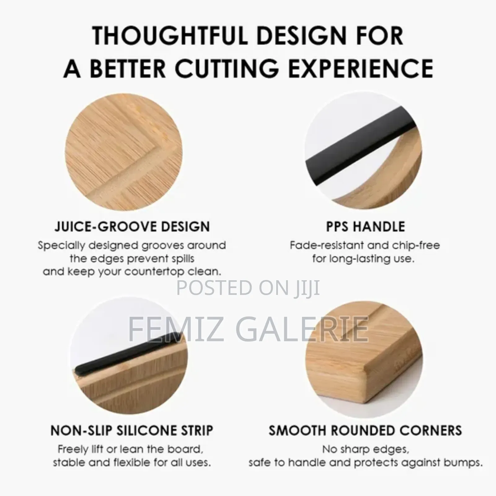 Oraimo Purechop Durable Bamboo Structure Cutting Boards