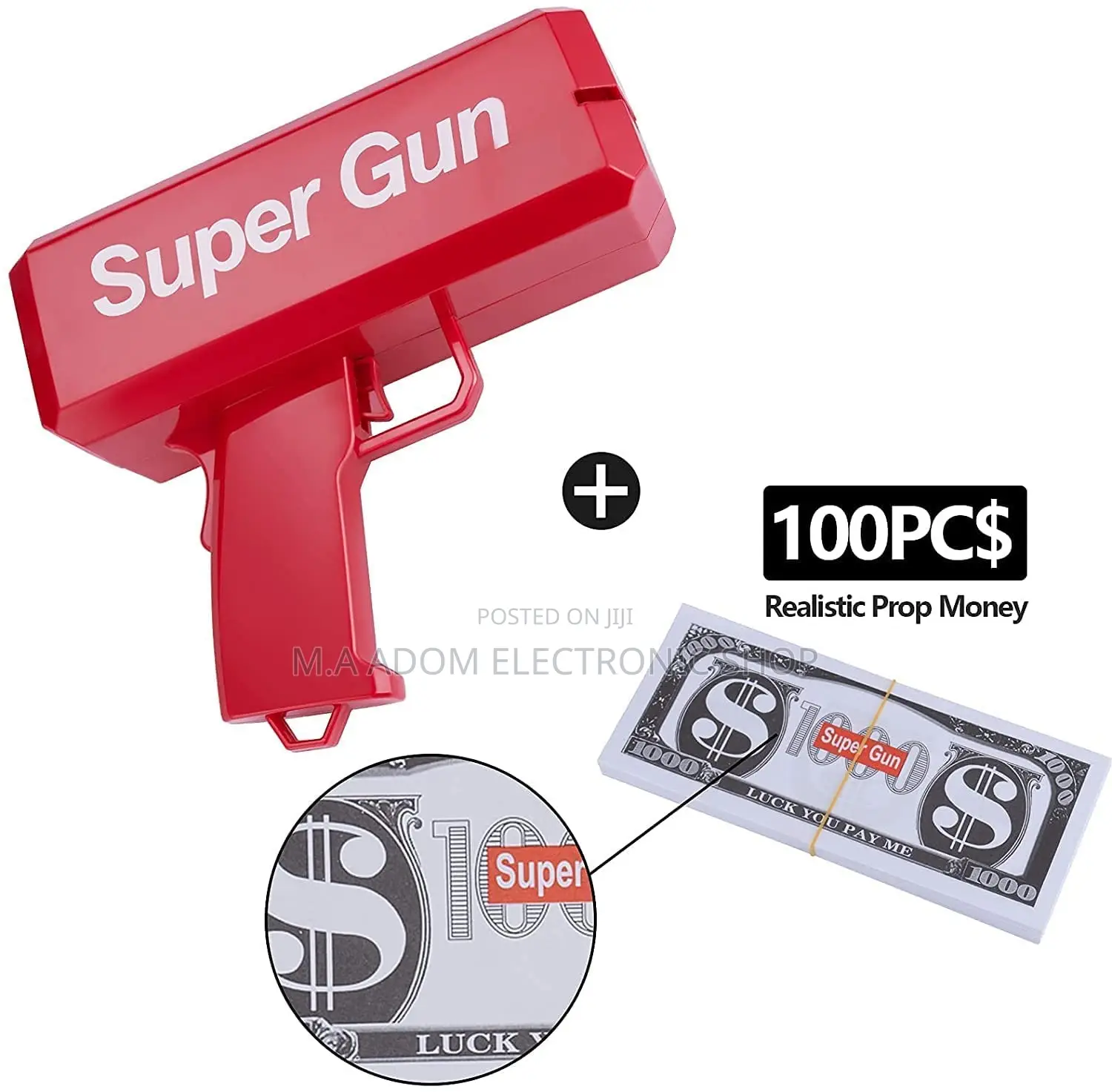 Red Color Money Gun
