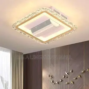 Voice Control Bladeless Ceiling Fan With Light + Remote Control