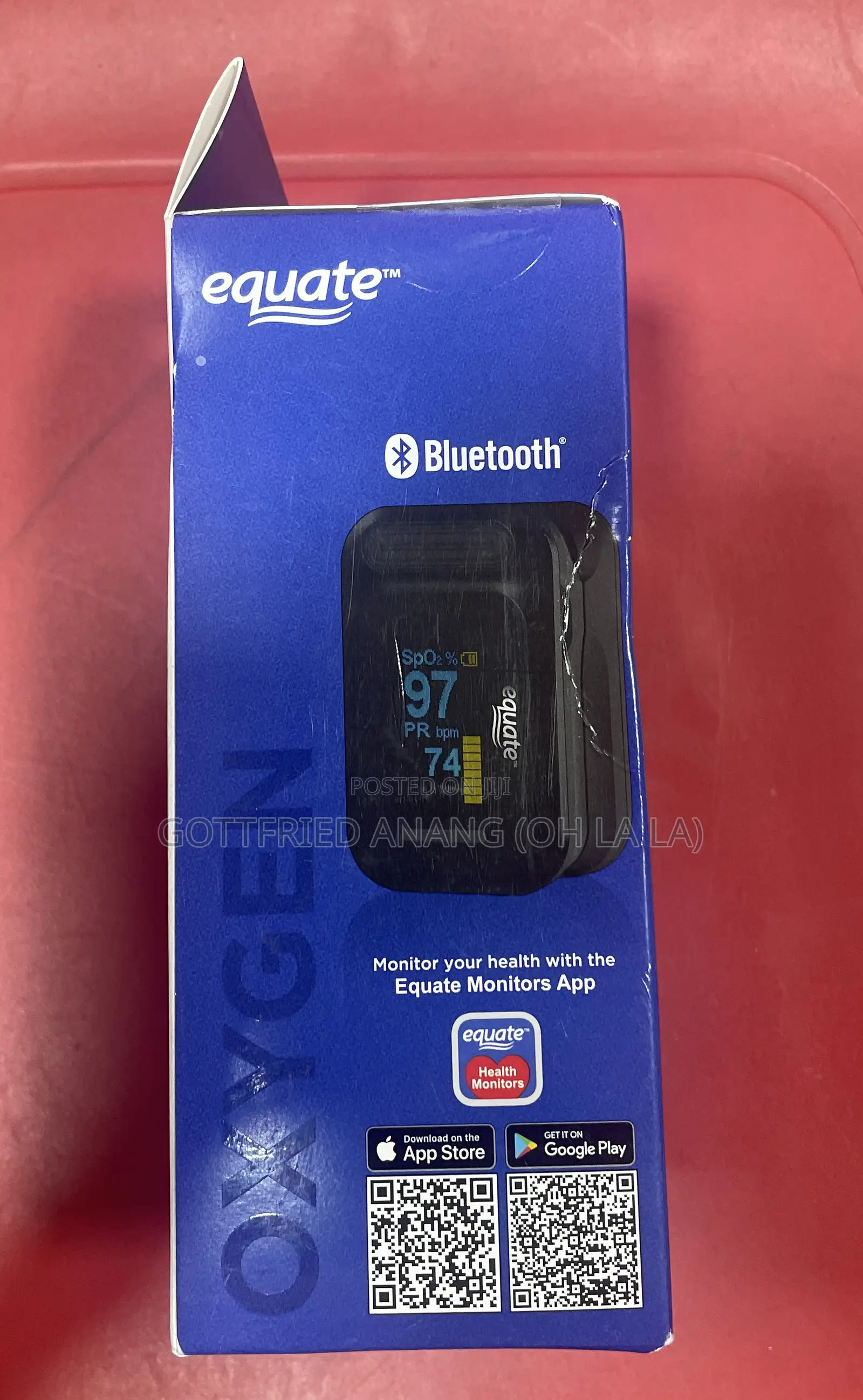 Equate Digital Pulse Oximeter With Bluetooth Wireless Technology,
