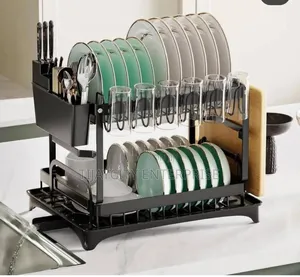 2 Tier Metal Dish Drying Rack