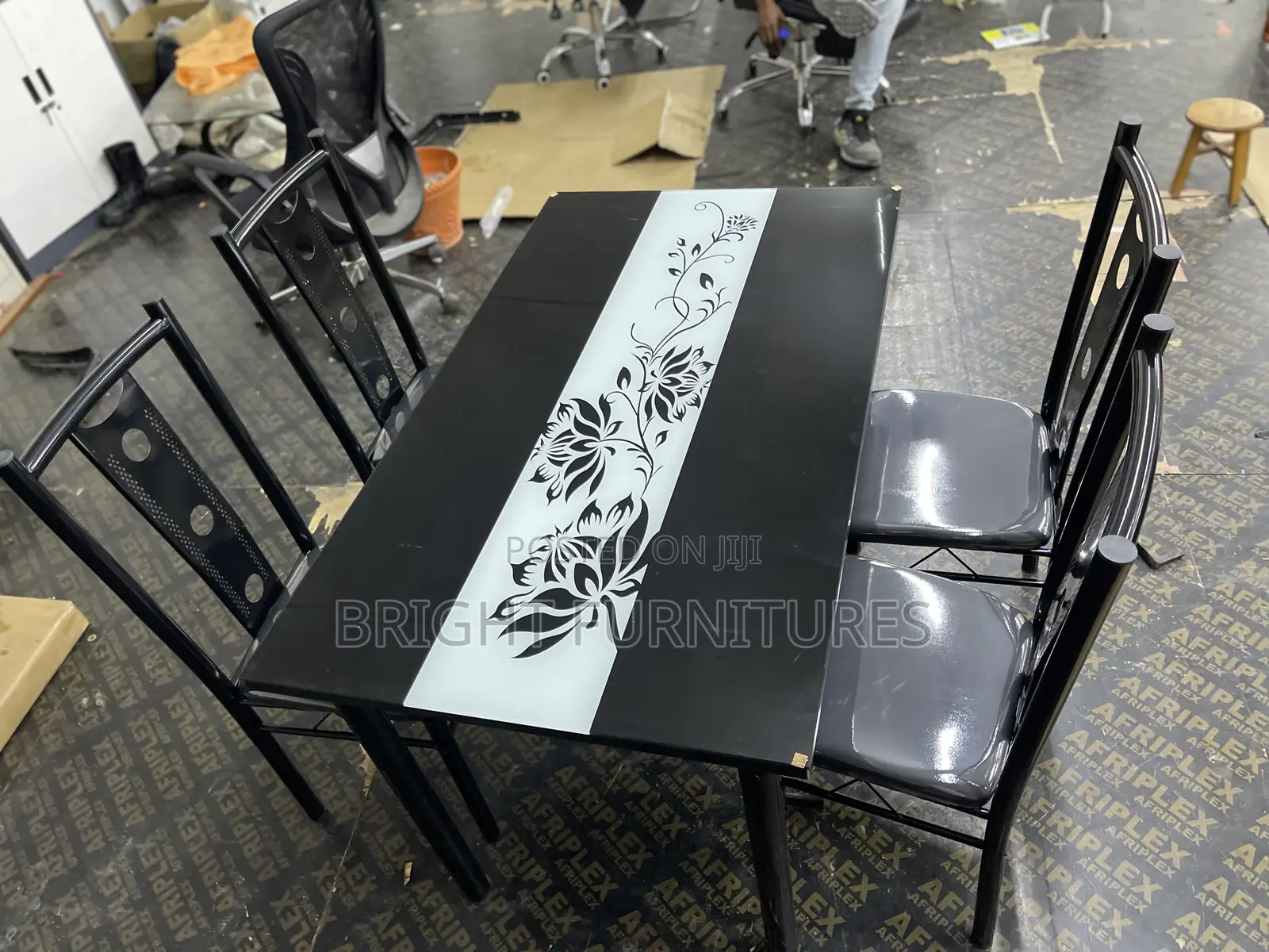 Dining Table Sets ( Glass Top 4 Seater)