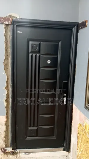 Black Sed Beautiful Full Metal Security Door and Accessories