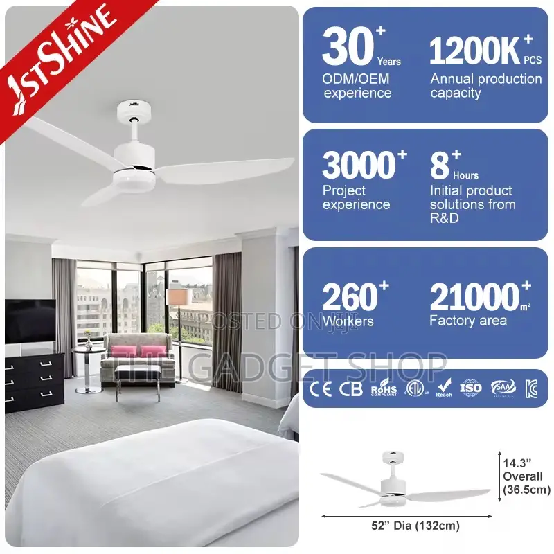 Ceiling Fan With Light Modern Design