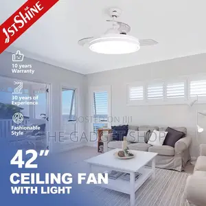 White Ceiling Fan With Light Modern
