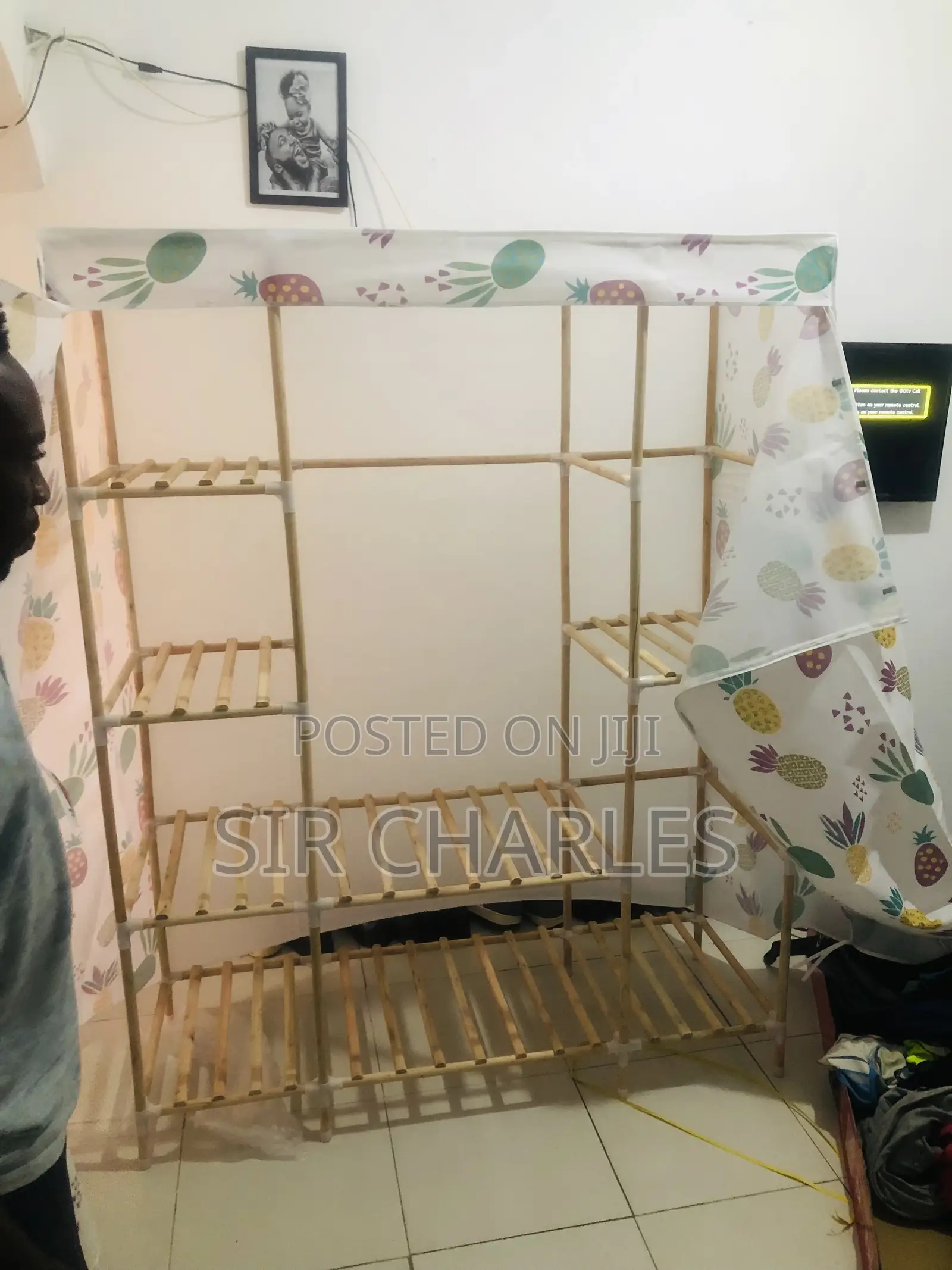3 In 1 Wooden Wardrobe/Bamboo Wardrobe