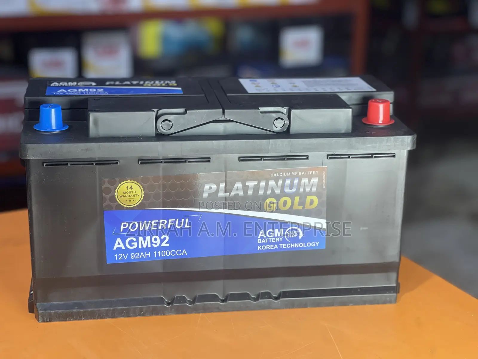 Platinum Battery Agm92 92ah
