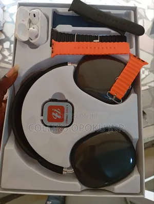 MVP -280 Smartwatch, Consist of P9 Head Set, Airpod, 4 Straps - Black