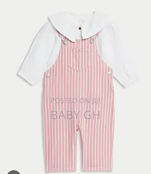 M S Girls Pink Romper and White Top