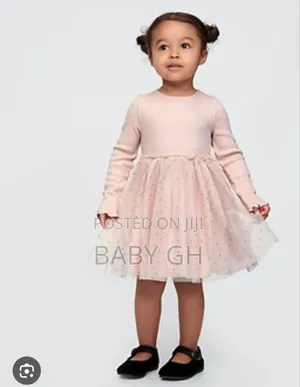 Girls Peach Glitter M S Dress