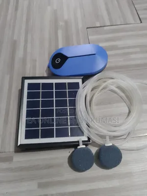 Solar Aquarium Oxygen Air Pump. Electric And Solar Charging