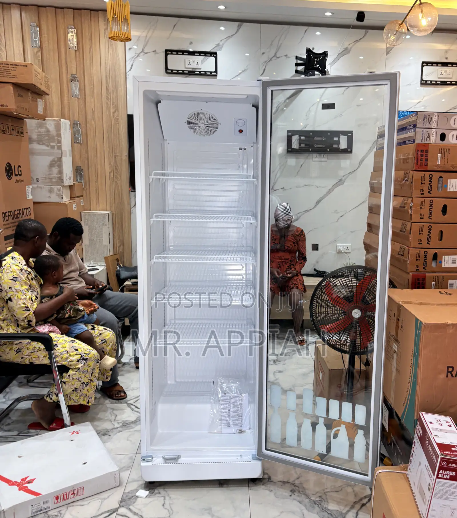 High Quality Nasco 360l Single Door Electric Display Fridge.