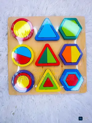 Kids Colorful Wooden Shape Puzzle Toy