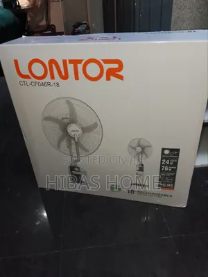 18inches Lontor Rechargeable Fan Solar Powered