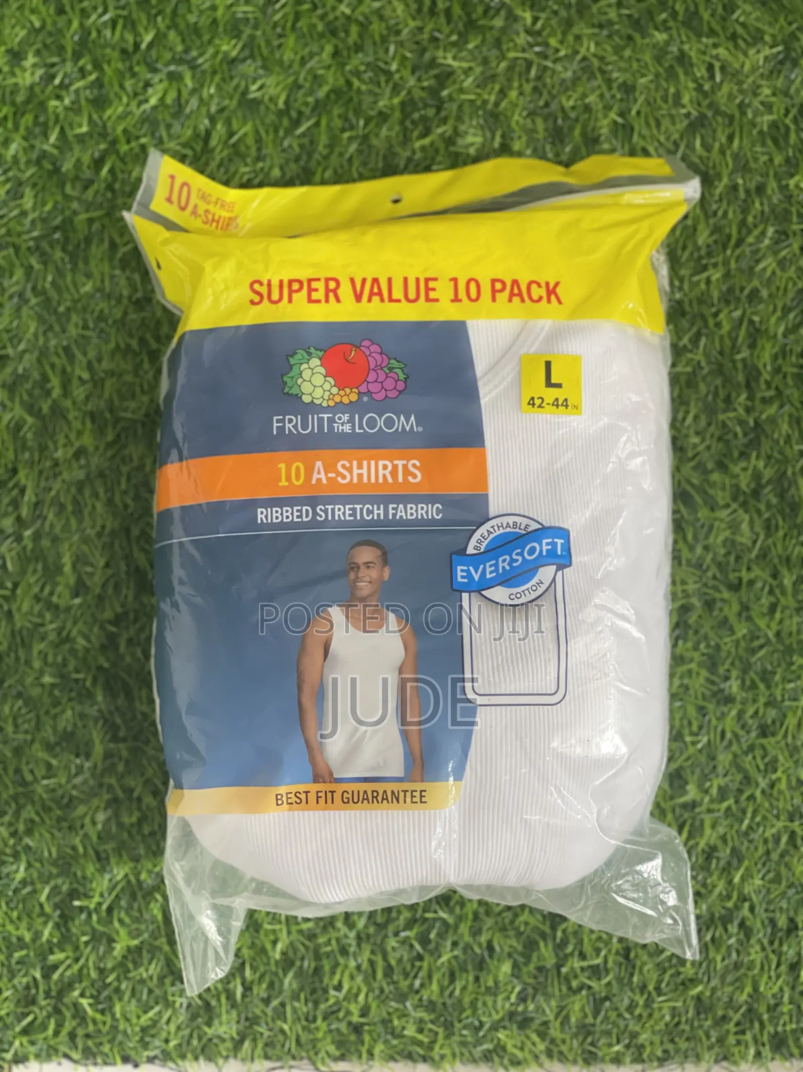 (10 Pieces)Fruit of the Loom White Singlet