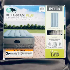Intex Dura + Mid-rise Comfort 14 Twin Air Mattress Built-in Pump Usb