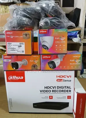 4 Cameras Full Kits, Full Color With Audio