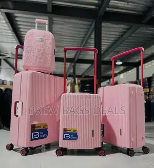 Original Baby Pink 4set Travelers Choice Zipless Traveling Bag