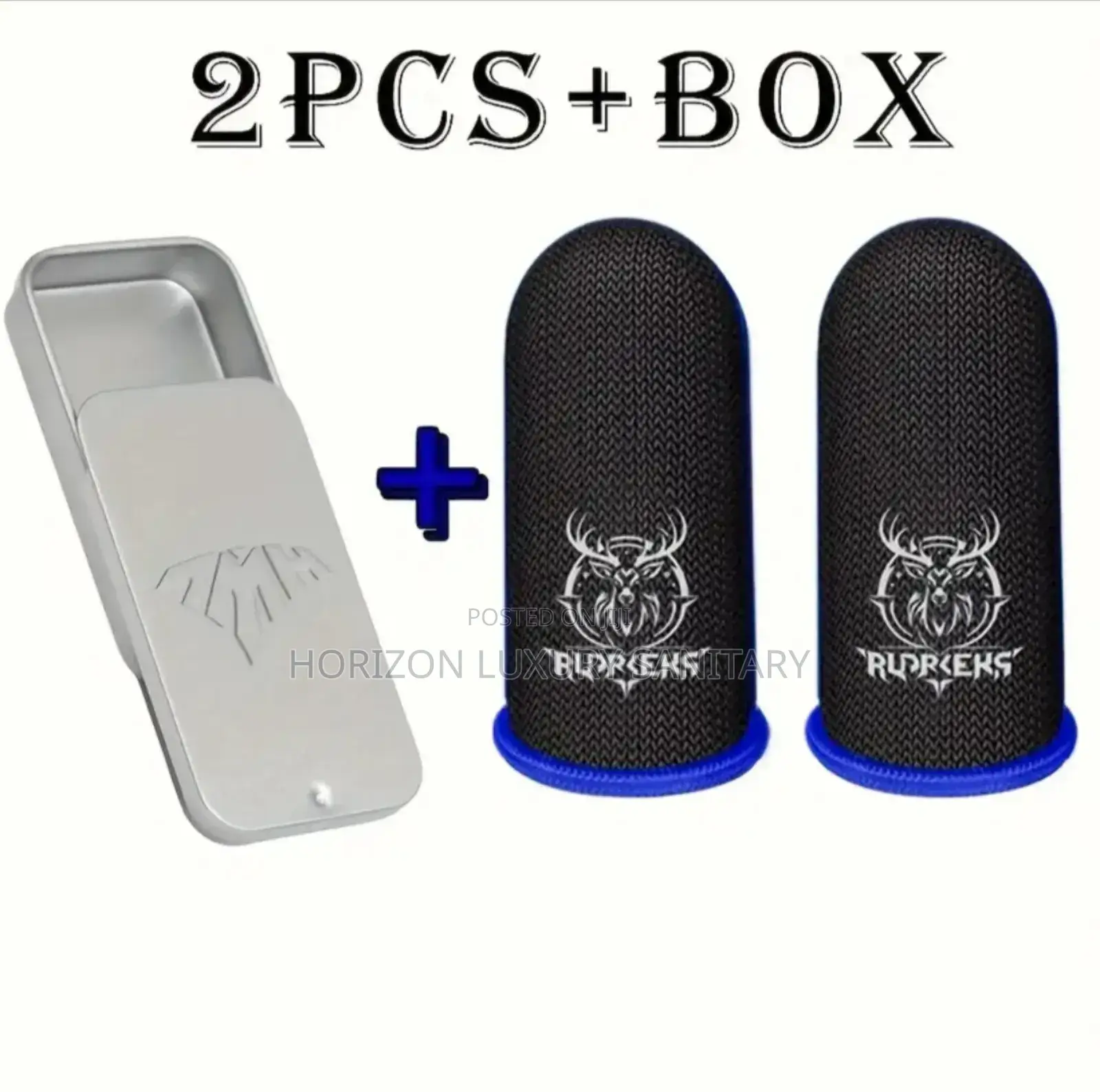 Elk Pattern Game Finger Sleeve + Storage Box For Mobile Games