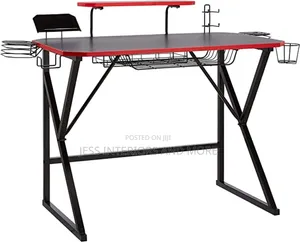 Gaming Computer Desk With Storage Compartments