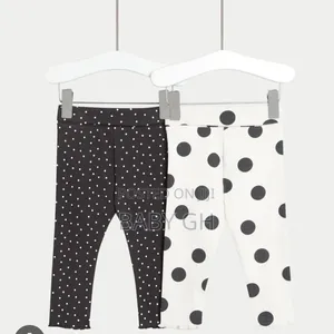 M S Babies 2pack Cotton Spot Leggings