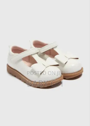 White Bow Tie Girls Matalan Shoes