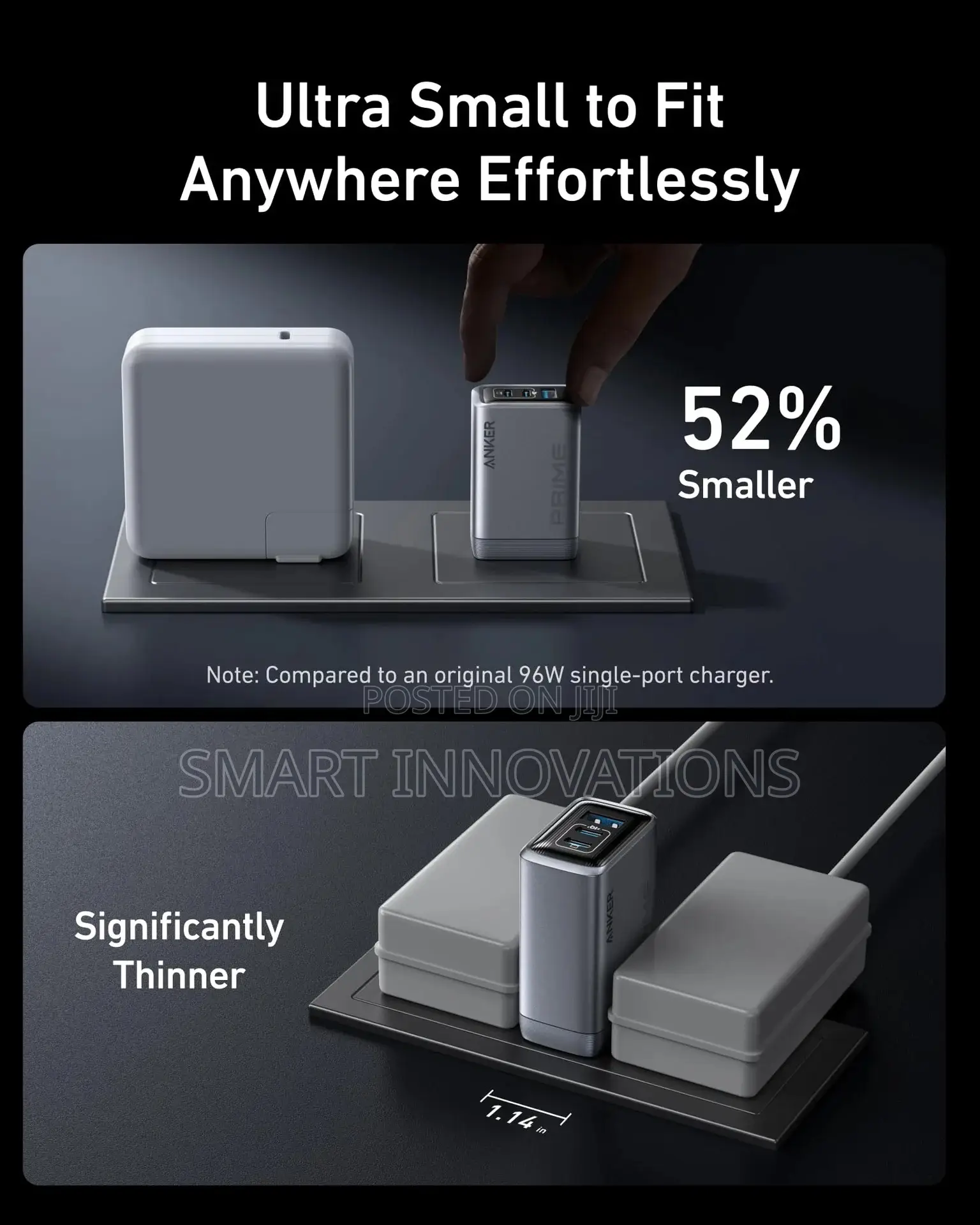 Anker Prime Wall Charger (100w, 3 Ports, Gan)