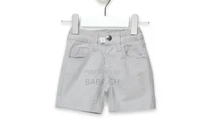 Boys M S Striped Gray Shorts