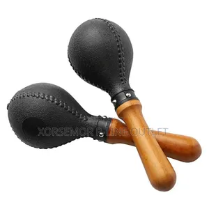 Wood Leather Maracas